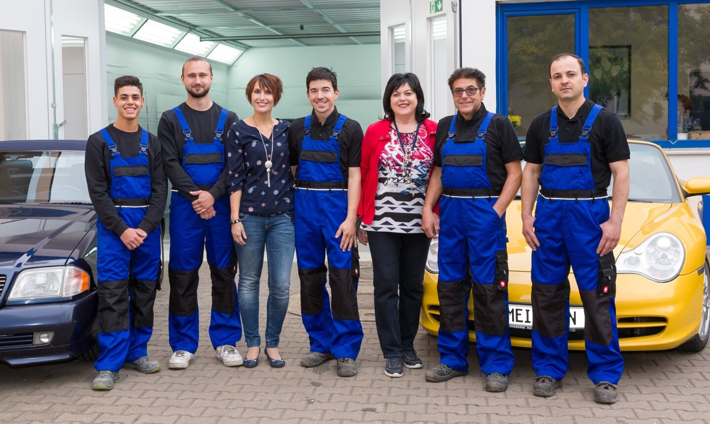 Das Team von Karosseriefachbetrieb Meidlein in Nürnberg
